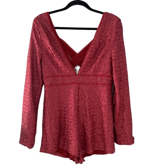 NWT NBD x NAVEN Sequin Pink Romper Size M - Picture 1 of 13